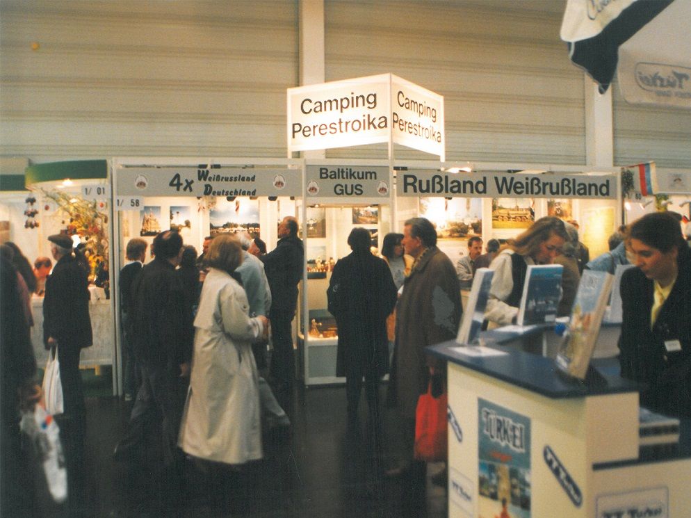 Auf der Messe in Essen wurden die Camping Perestroika Reisen präsentiert. 