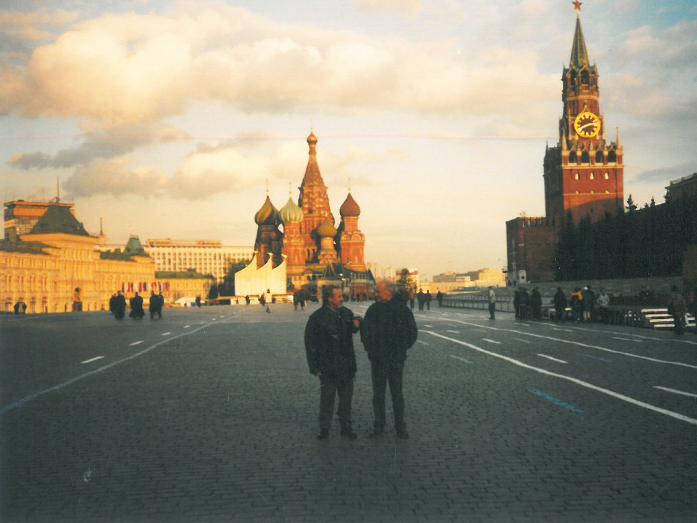 Besuch auf dem Roten Platz in Moskau im Jahr 1989, beim Besuch der Sowjetunion und vor der Gründung des Joint Ventures Camping Perestroika.