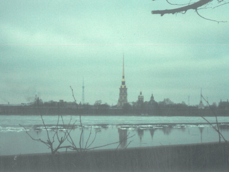 Taken from the southern bank of the Neva in December 1992: Hare Island with the Peter and Paul Fortress.