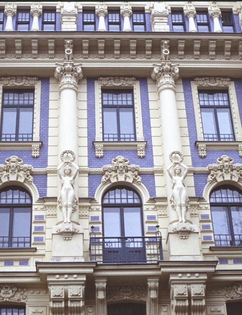 One of the most famous architects of the Riga Art Nouveau district is Michael Eisenstein, who built around 50 houses in Riga's new town between 1893 and the October Revolution and who was described by his contemporaries as a "crazy confectioner".