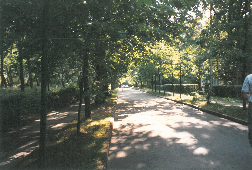 Side street in the center of Svetlogorsk, known as Rauschen in East Prussian times in the 1990s.